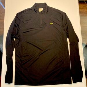 Lacoste Quarter zip Black size 7 or XXL